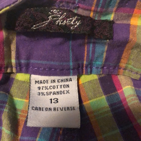 2 Pairs of Purple Plaid Shorts - Picture 3 of 4